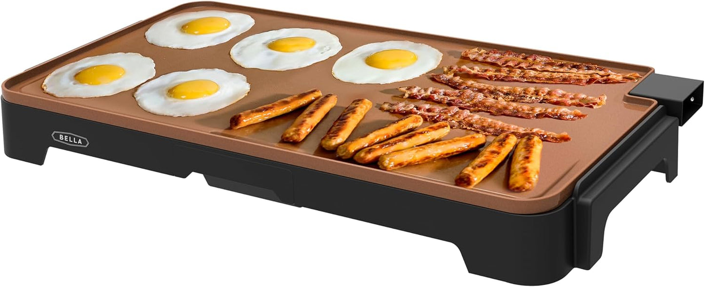 Bella XL Electric Ceramic Titanium Griddle for Healthy Cooking