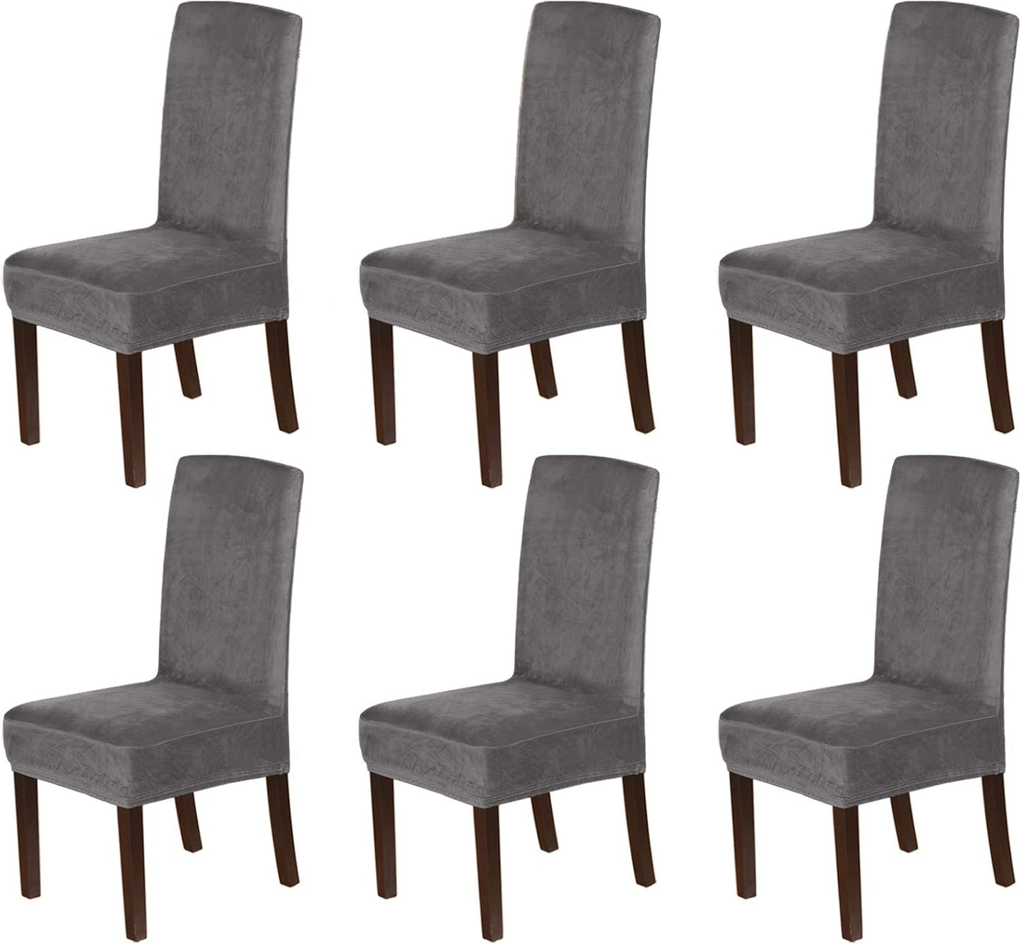 H.VERSAILTEX Velvet Dining Chair Covers for Stylish Protection