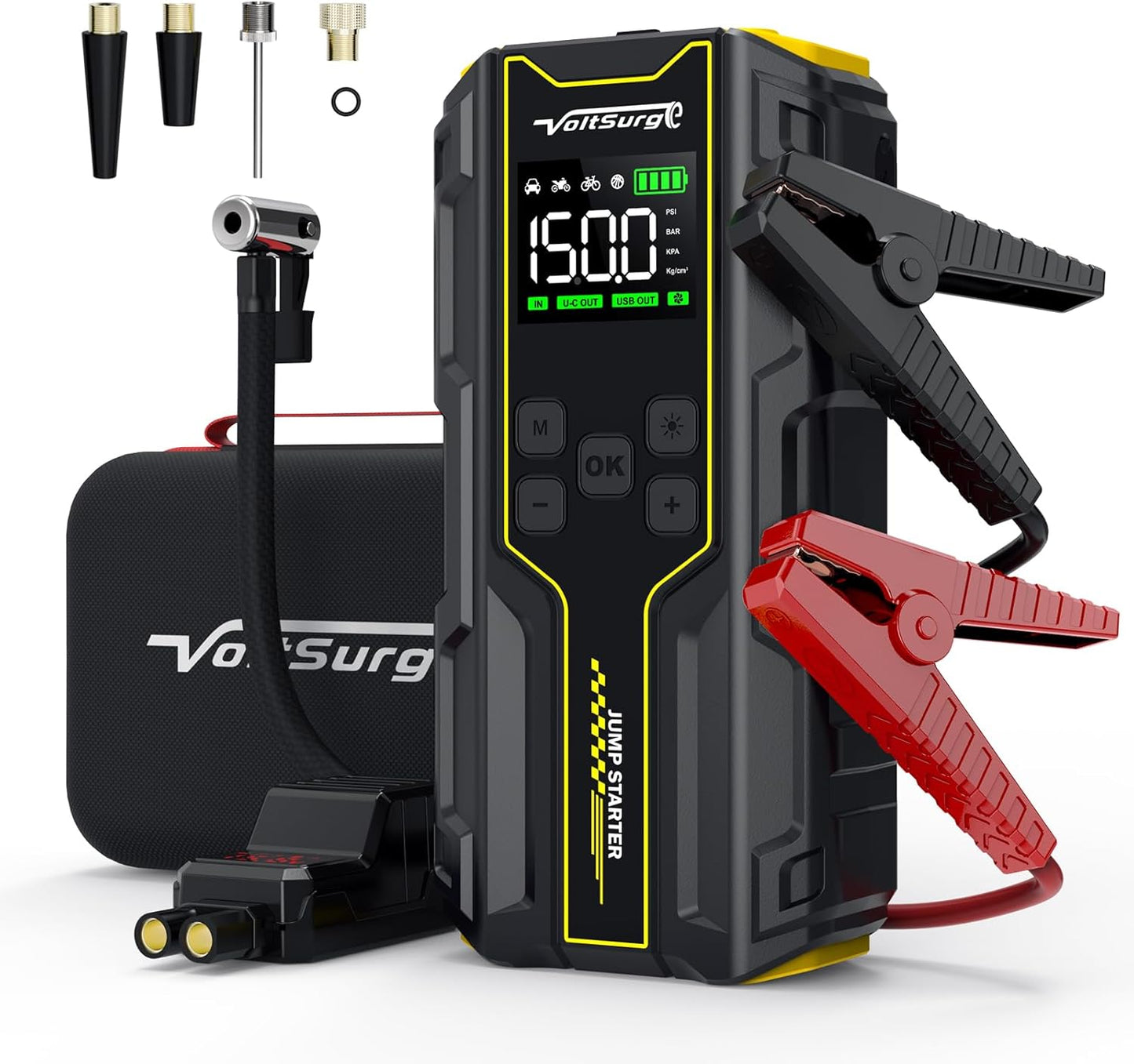 VoltSurge: 6000A Peak Jump Starter & Air Compressor
