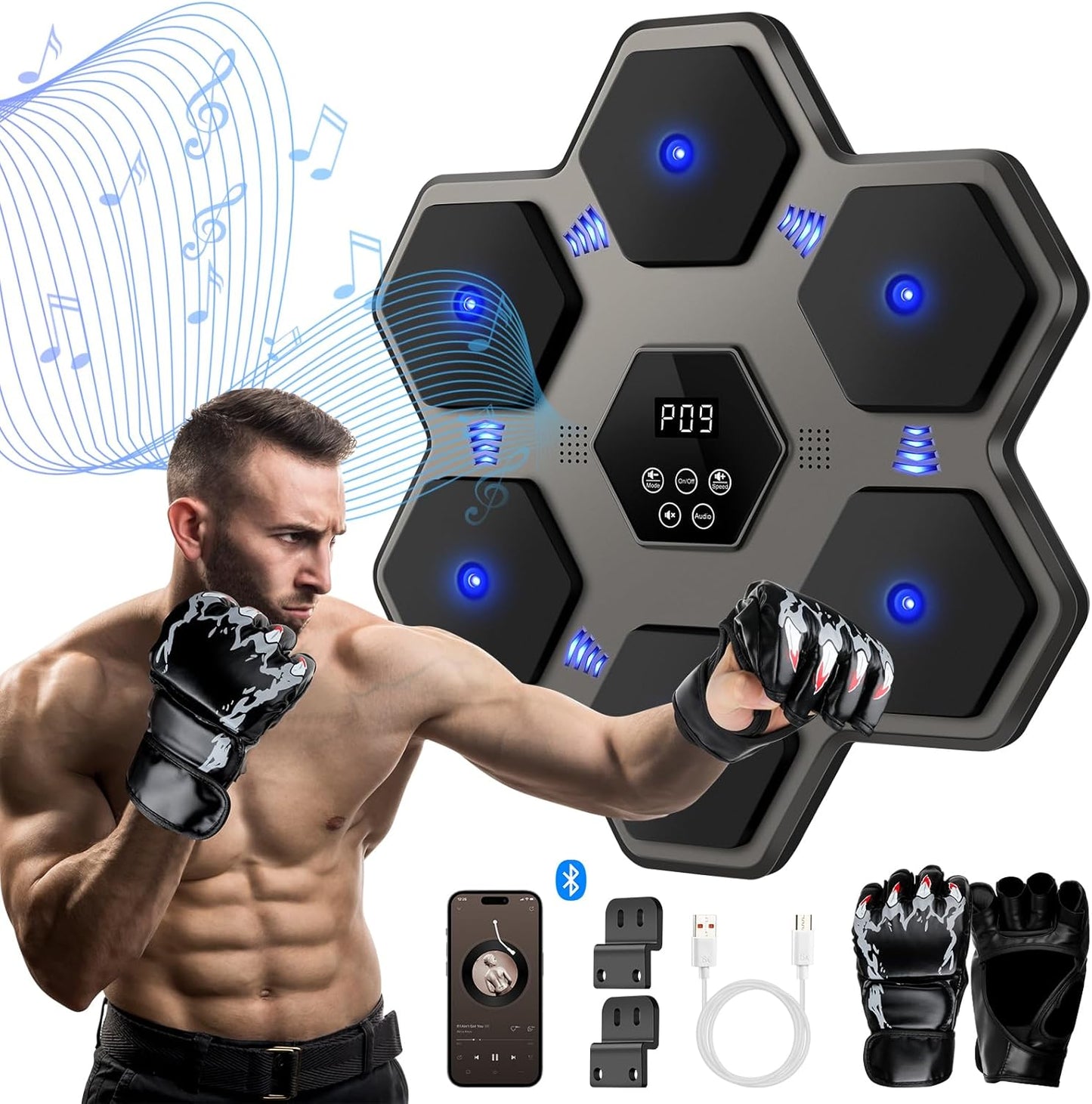 Ultimate Home Boxing Workout Set - VZA Smart Music Puncher