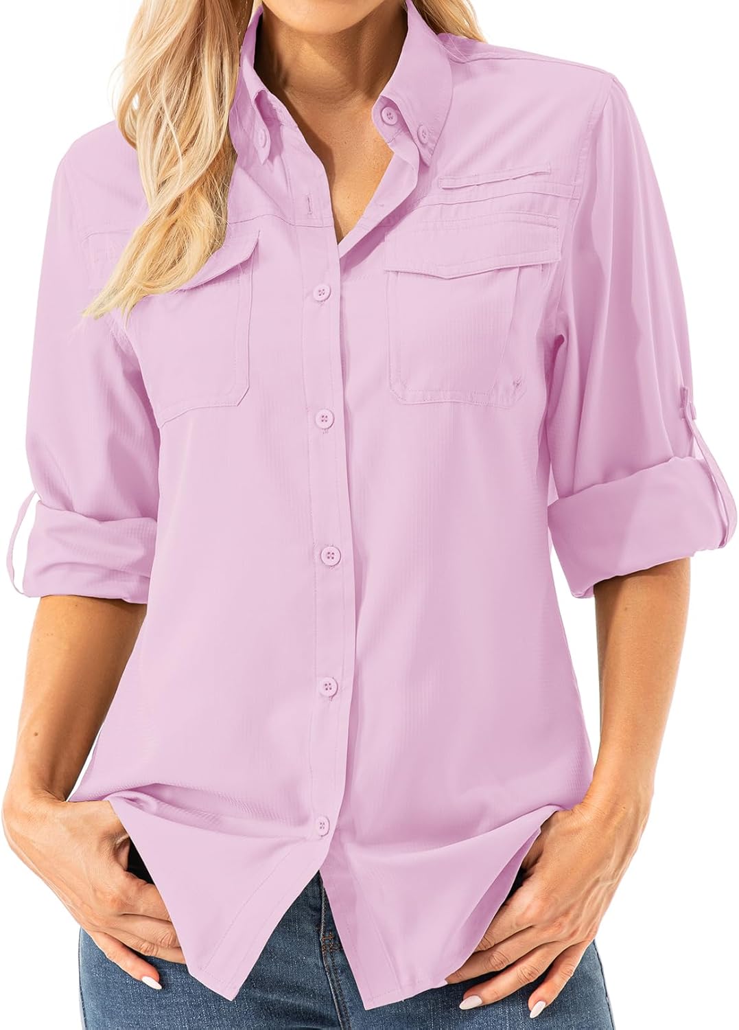 Womens UPF 50+ UV Sun Protection Long Sleeve Outdoor Shirts