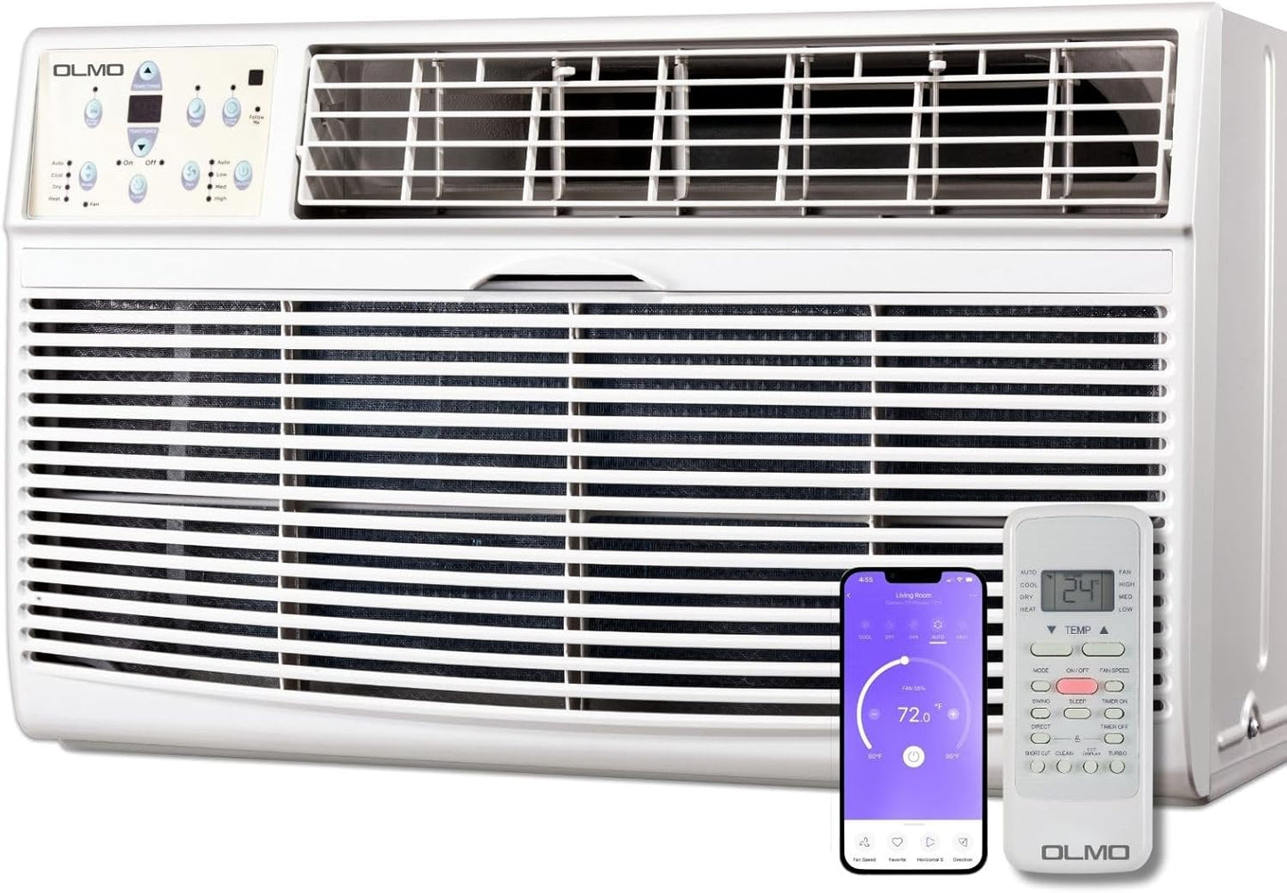 OLMO 8,000 BTU Smart Through-the-Wall AC - Heating & Cooling