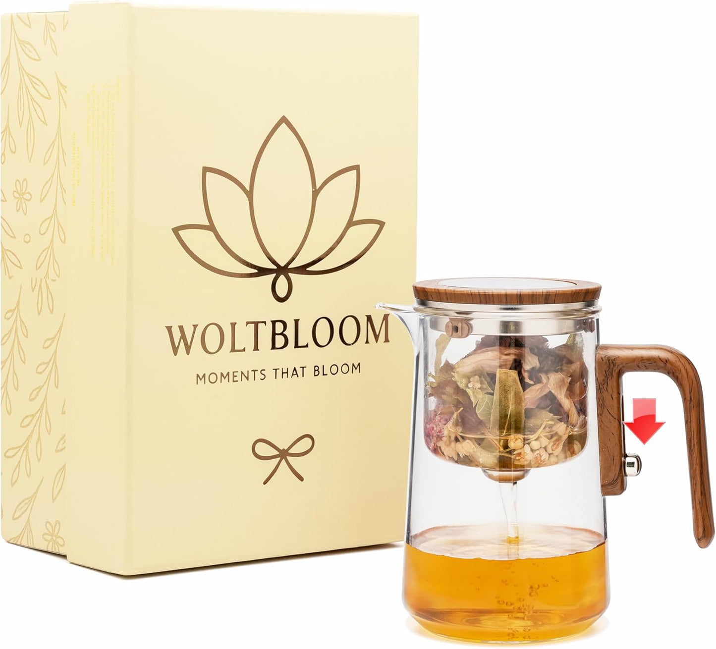 Enchanti Tea Pot - Modern Glass Infuser Teapot for Tea Lovers
