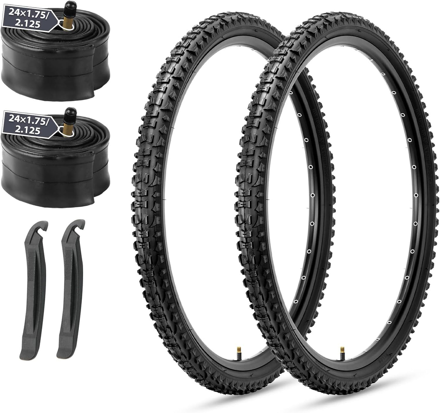 MOHEGIA Mountain Bike Tires Set: Puncture-Resistant 24-Inch Kit
