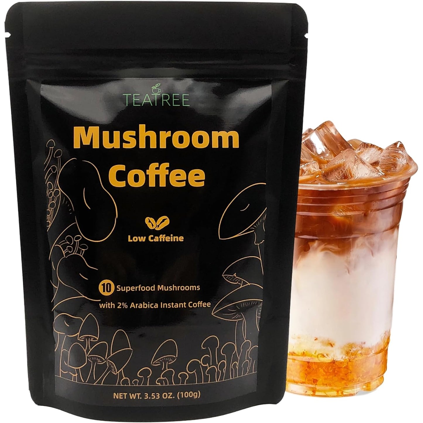 TEATREE Mushroom Coffee Blend: Energy, Focus & Immune Support