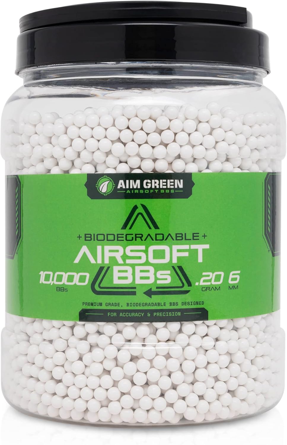 Aim Green Biodegradable Airsoft BBs for Precision Shooting