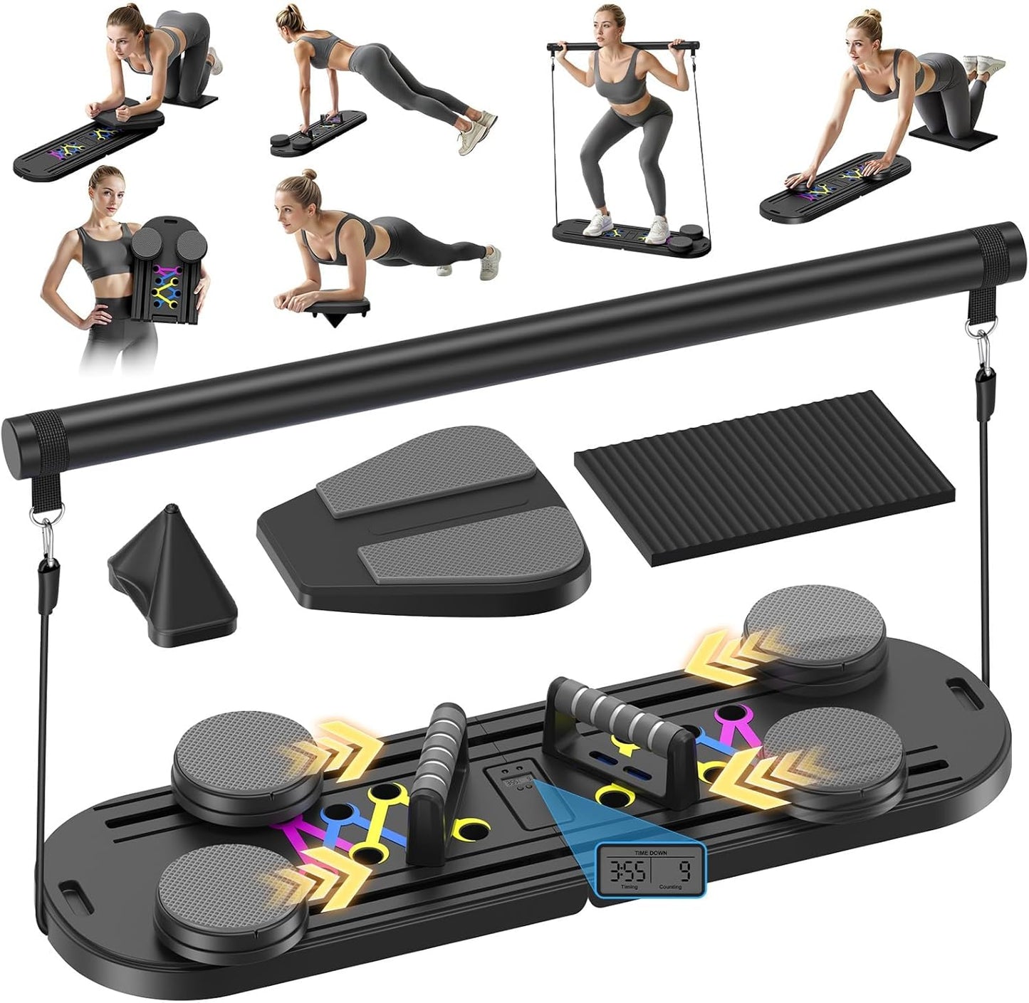 7-in-1 Foldable Pilates Board for Home Workout and Fitness