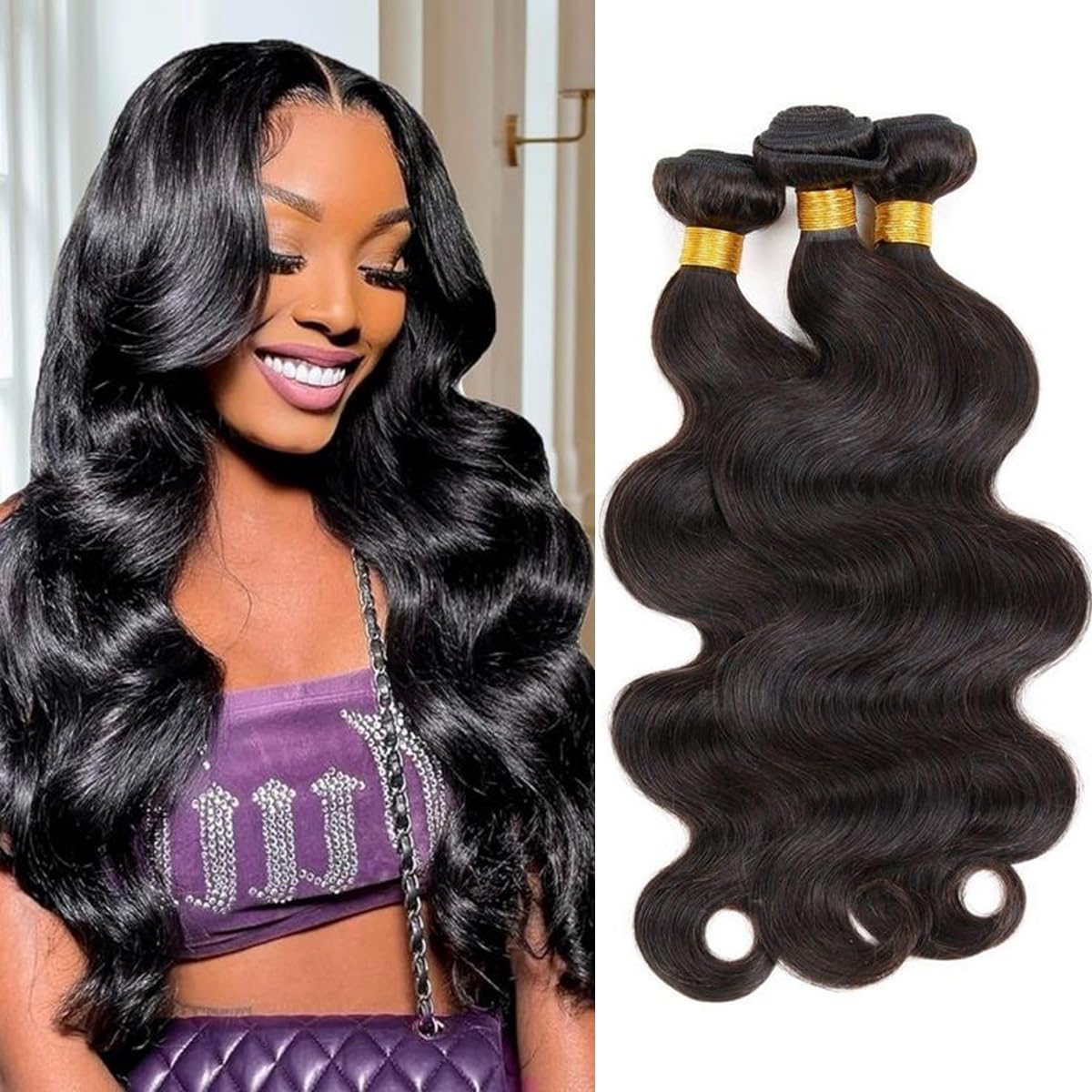 Body Wave Bundles Human Hair 14 16 18 Inch for Stylish Looks