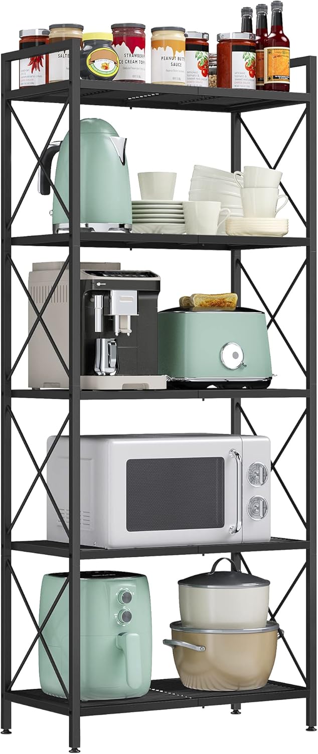 SONGMICS 5-Tier Metal Storage Rack for Versatile Home Use