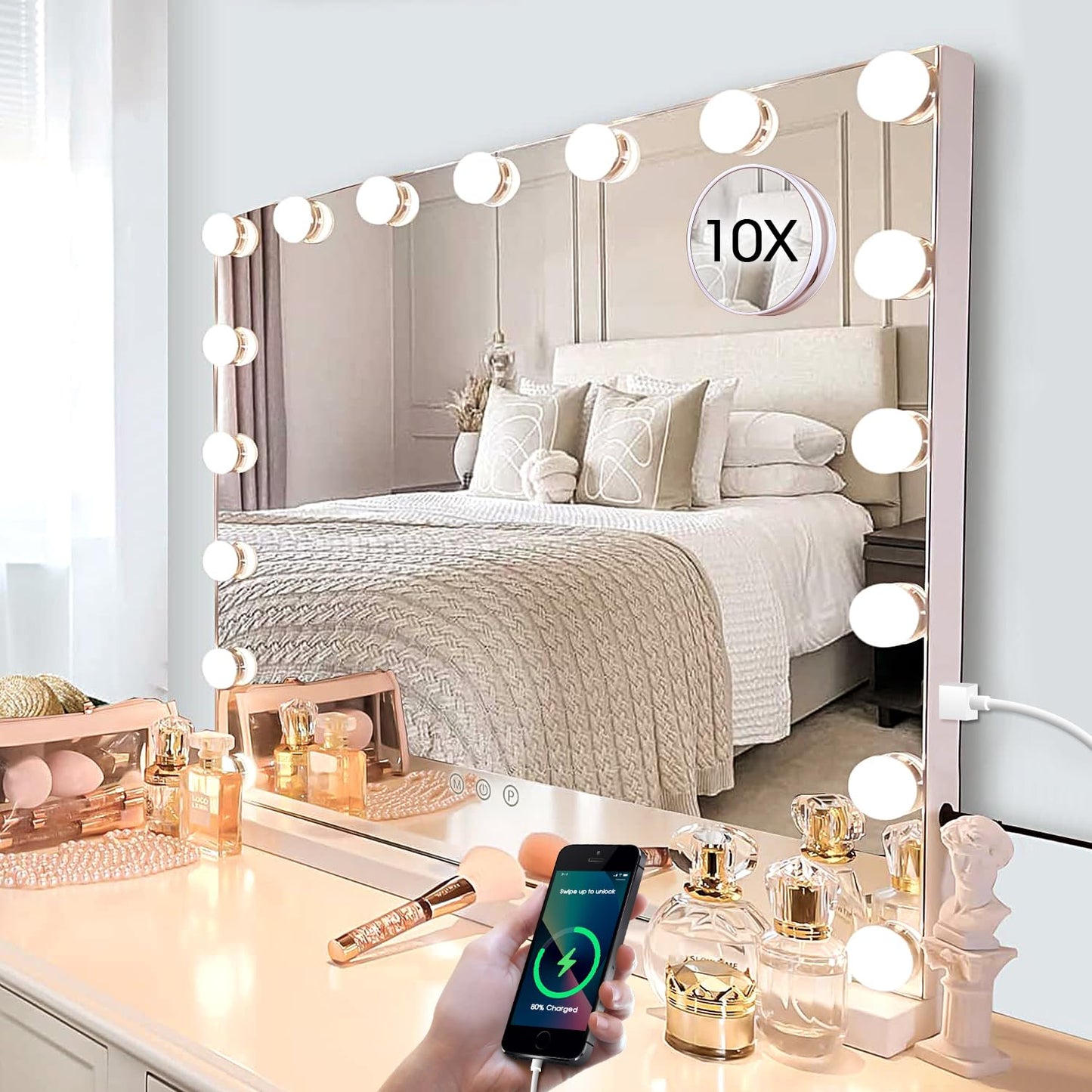 Kottova Large Vanity Mirror with Lights for Perfect Makeup
