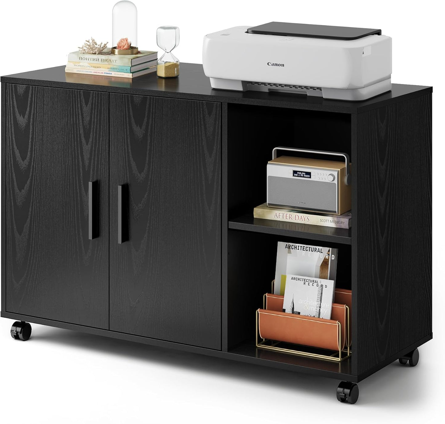 DEVAISE Office Storage Cabinet with Doors and Adjustable Shelves