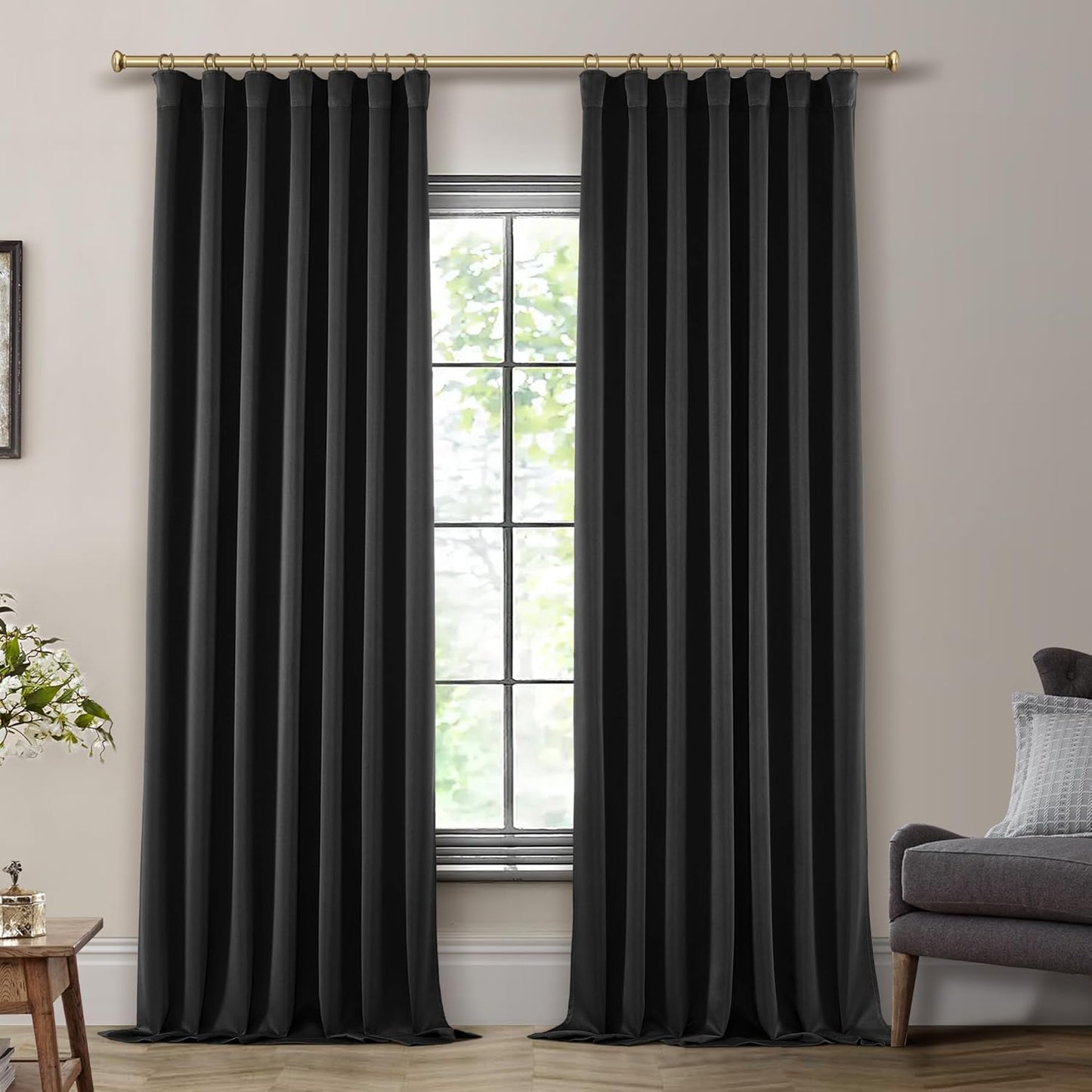 100 Inch Long Blackout Curtains for Living Room and Bedroom