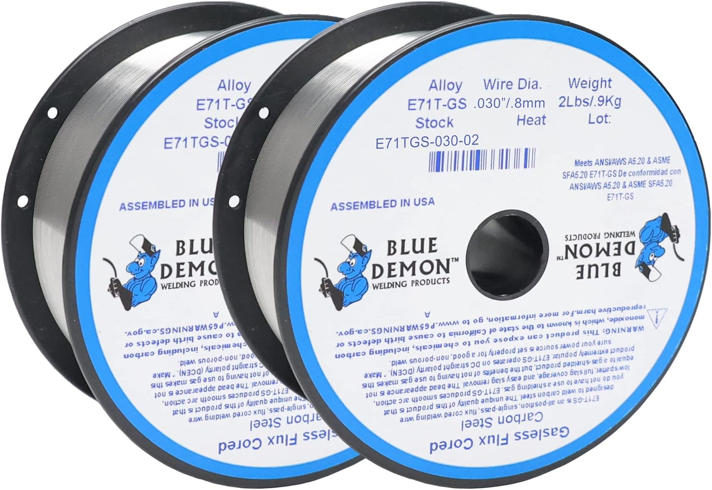 Blue Demon E71TGS Gasless Flux Core Welding Wire for All Positions