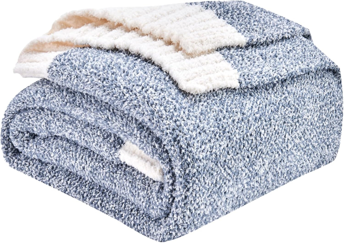 CozeCube Super Soft Microfiber Reversible Knitted Blanket