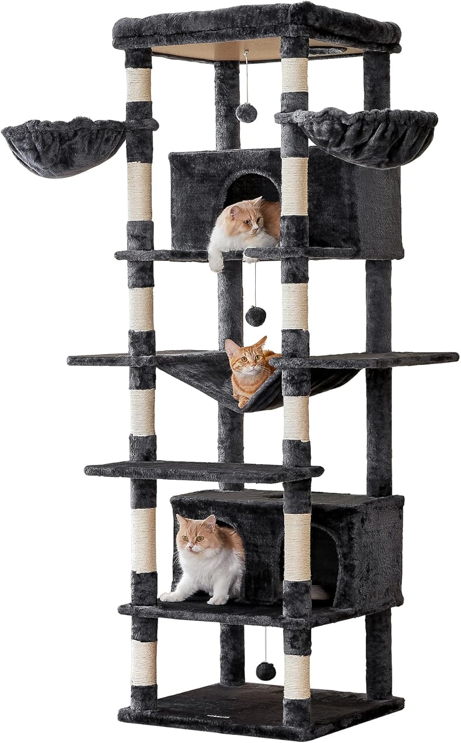 MWPO Extra Large Cat Tree for Indoor Cats with 2 Condos