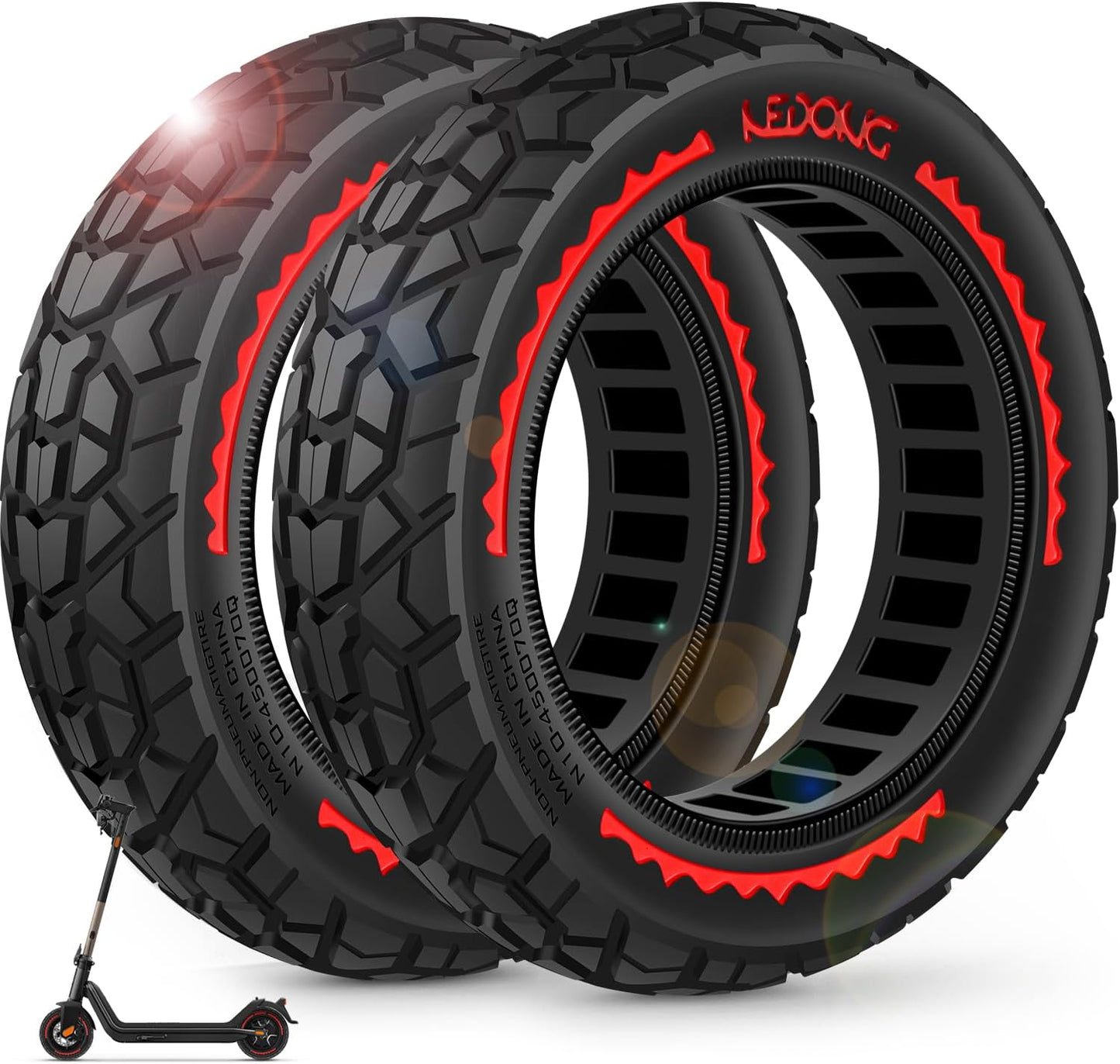 Upgrade 8.5x2 Off-road Solid Tires for Electric Scooters
