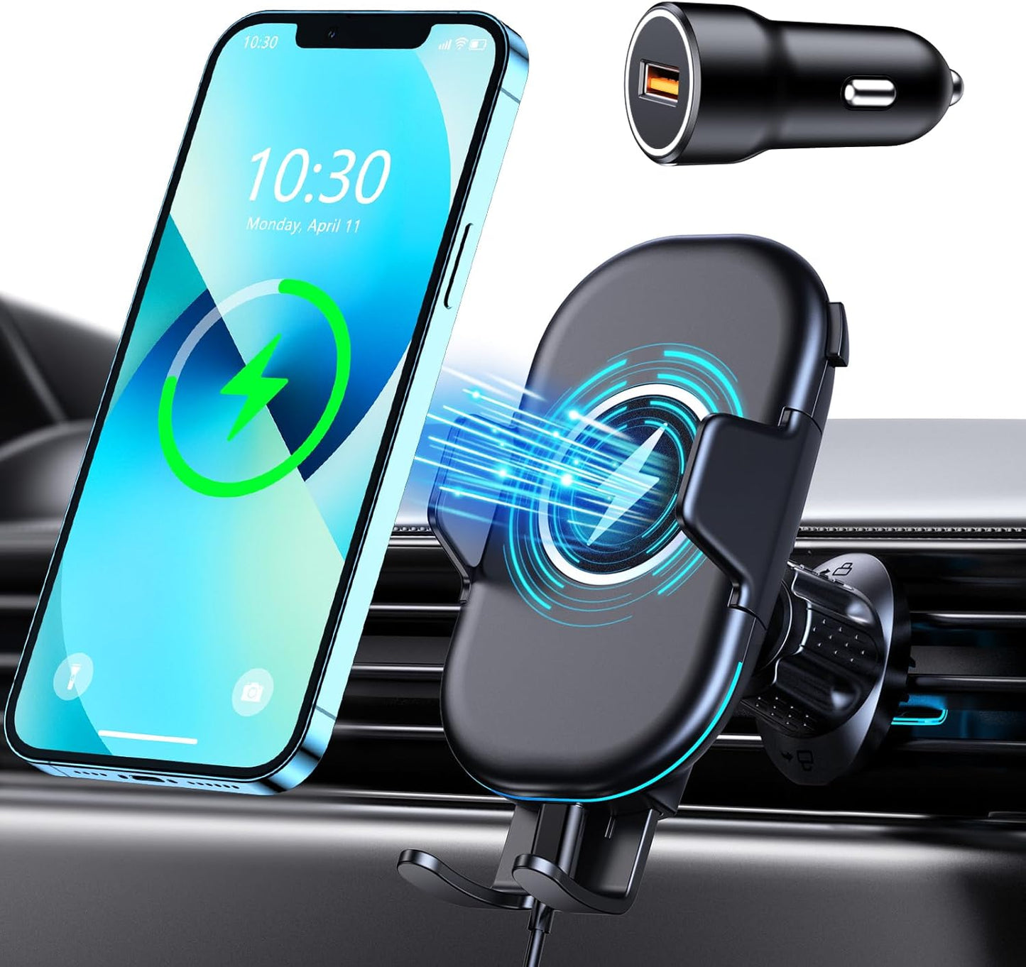 15W Fast Wireless Car Charger Mount for iPhone & Galaxy | OBRFFE