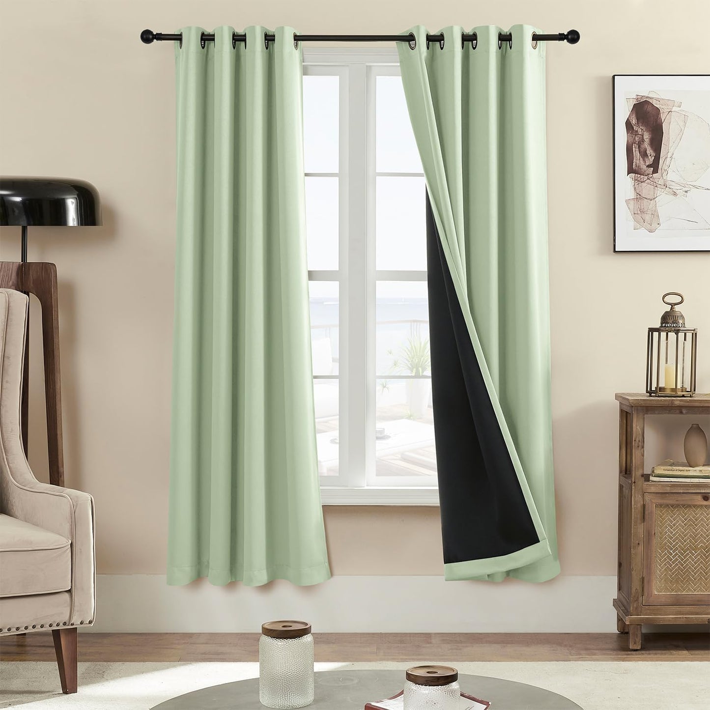 Rutterllow 100% Blackout Curtains for Complete Shade and Privacy