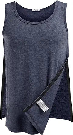 Deyeek Unisex Full Snap-Access Tank Tops for Recovery Needs