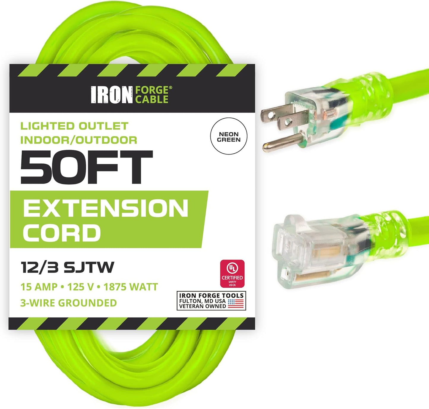 Iron Forge Cable 50 Ft Outdoor Extension Cord - Heavy Duty