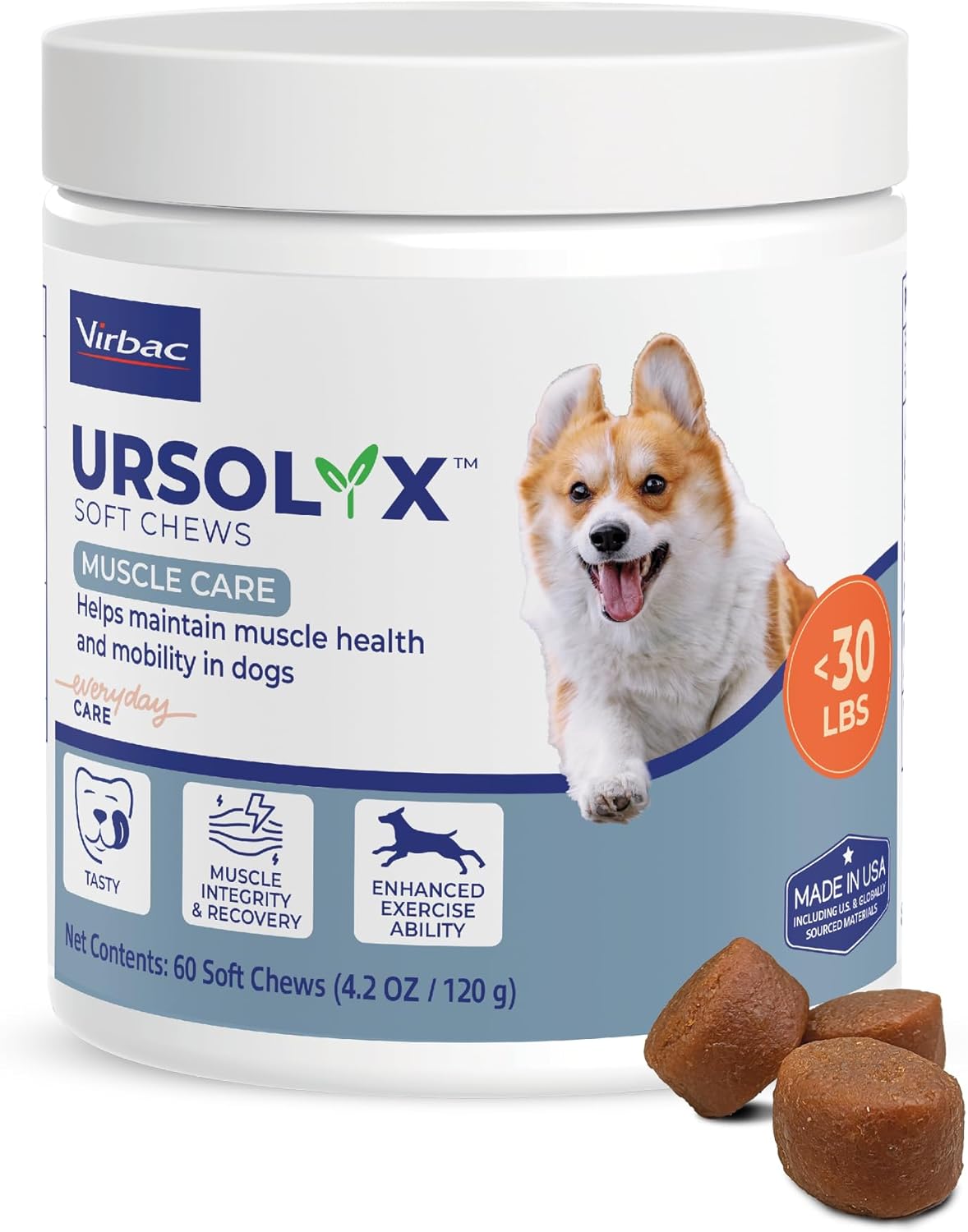 URSOLYX Soft Chews for Dogs - Muscle Health Support in 60 Count