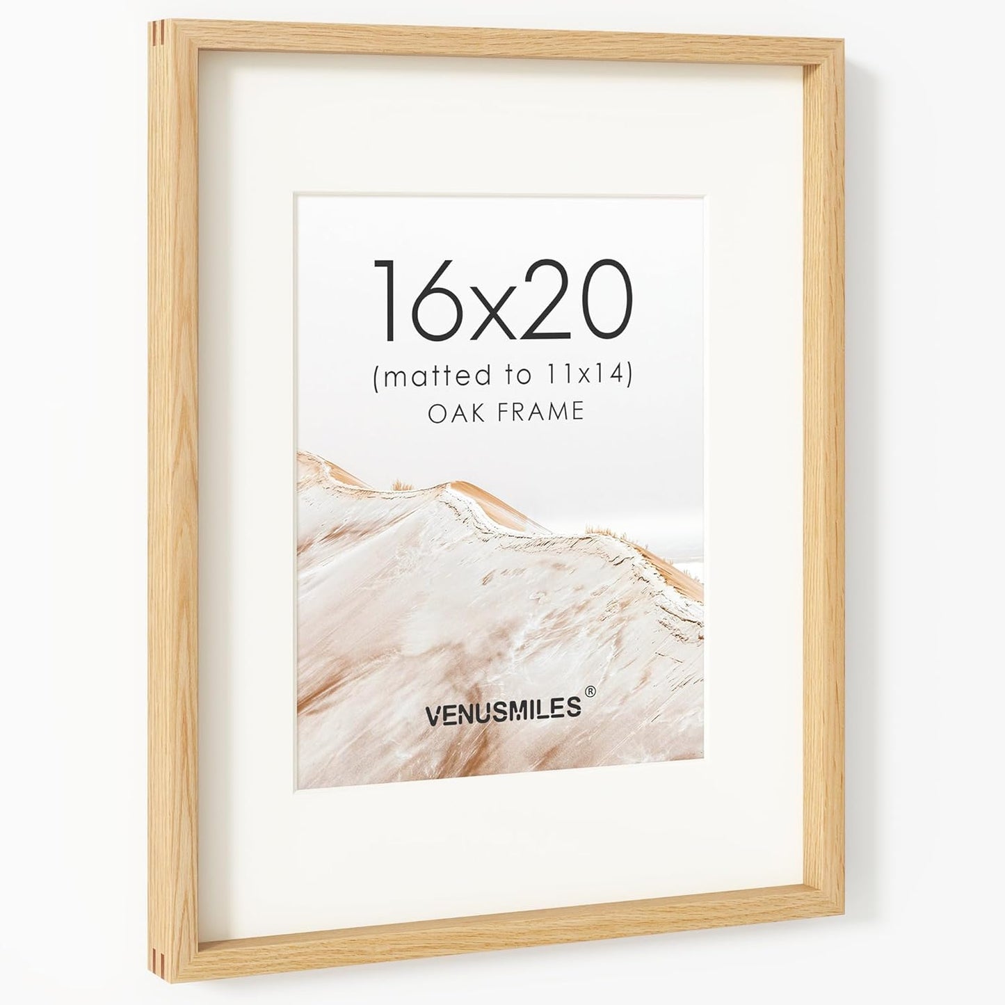 16 x 20 Picture Frame with Natural Oak Wood and HD Glass