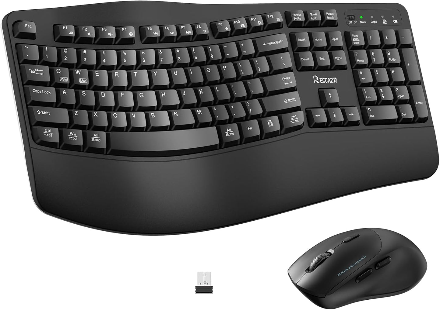 Comfort Typing Set for PC/Mac, Ergo Design, Silent Mouse