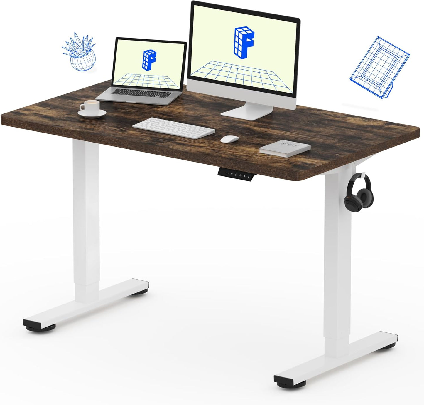FLEXISPOT EN1 Electric Sit Stand Desk for Home Office Use