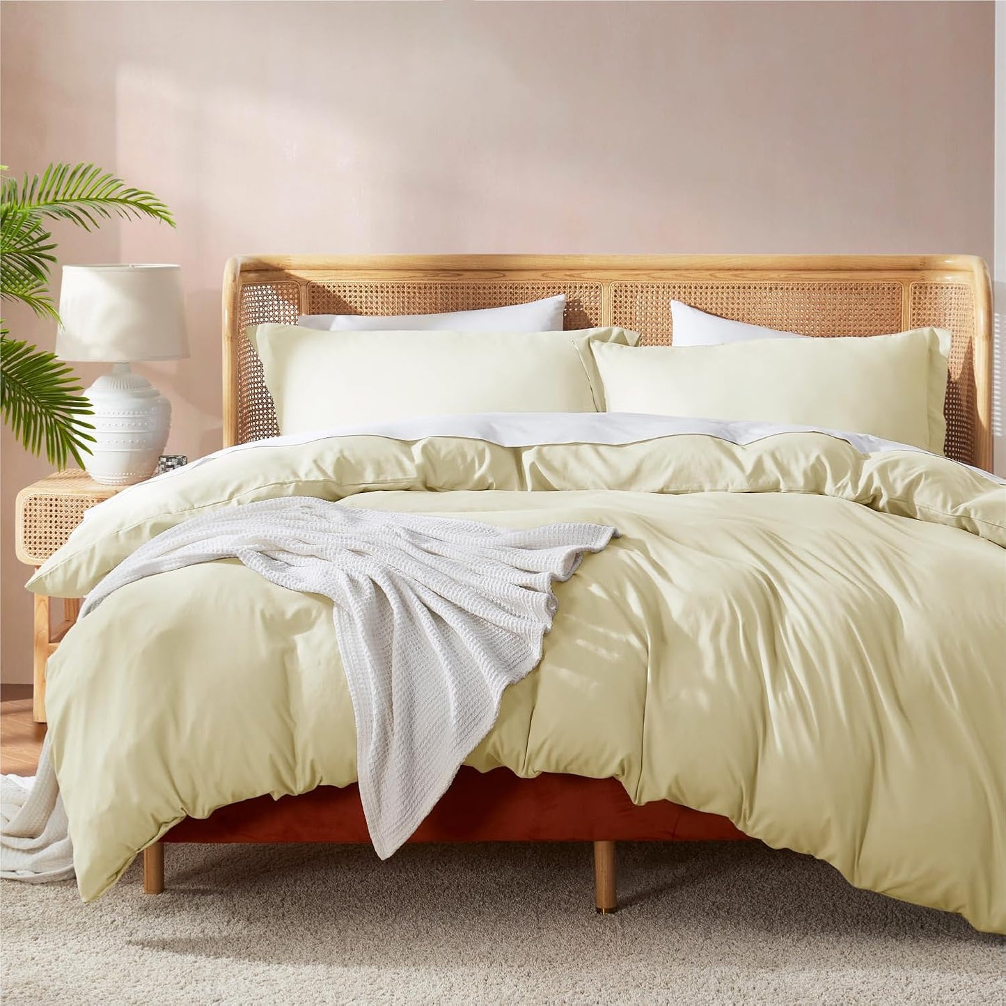 Nestl Vanilla Yellow Duvet Cover Queen Size for Ultimate Comfort