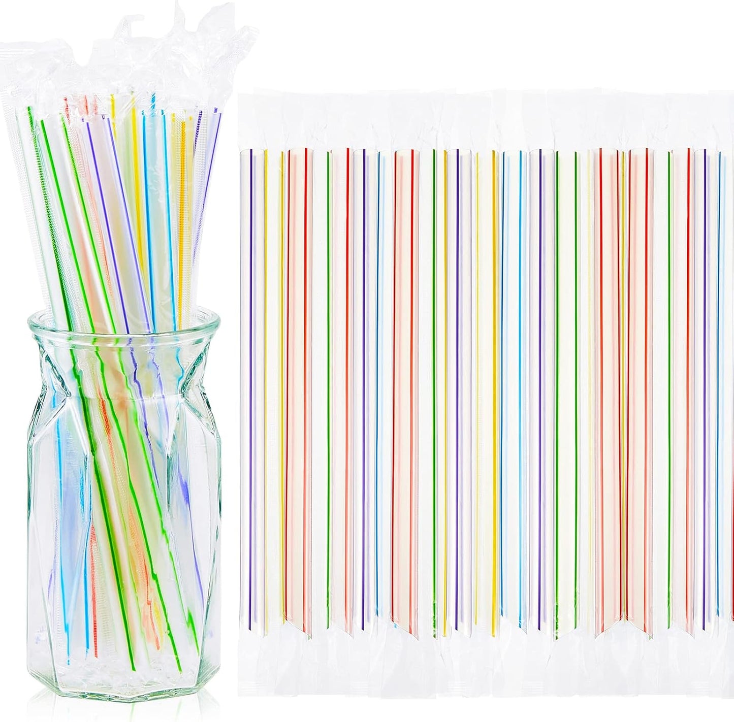 Tessco 600 Pcs Smoothie Straws for Bubble Tea and Milkshakes
