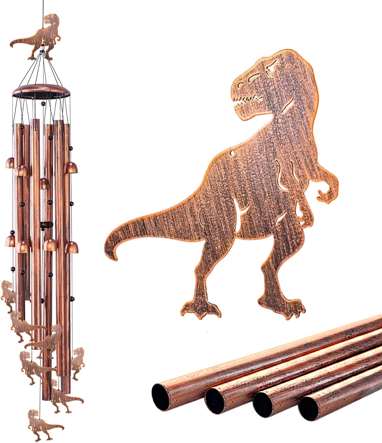 Extra Large 55 Inch Dinosaur Wind Chimes for Home Decor
