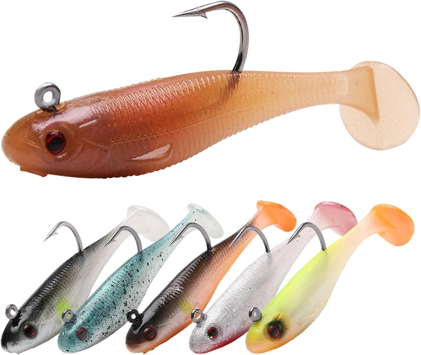 BocBoz Pre-Rigged Soft Fishing Lures - Target Bass & More!