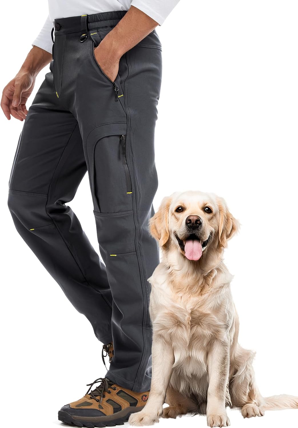 Mens Snow Ski Waterproof Hiking Pants for Cold Weather Comfort