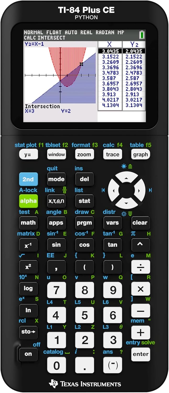 TI-84 Plus CE Calculator - Vivid Color Display