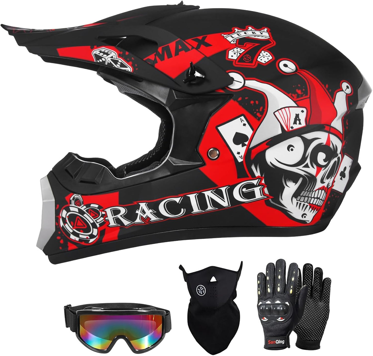 SPARK DOT Certified Youth Motocross Helmet for Kids Off-Road