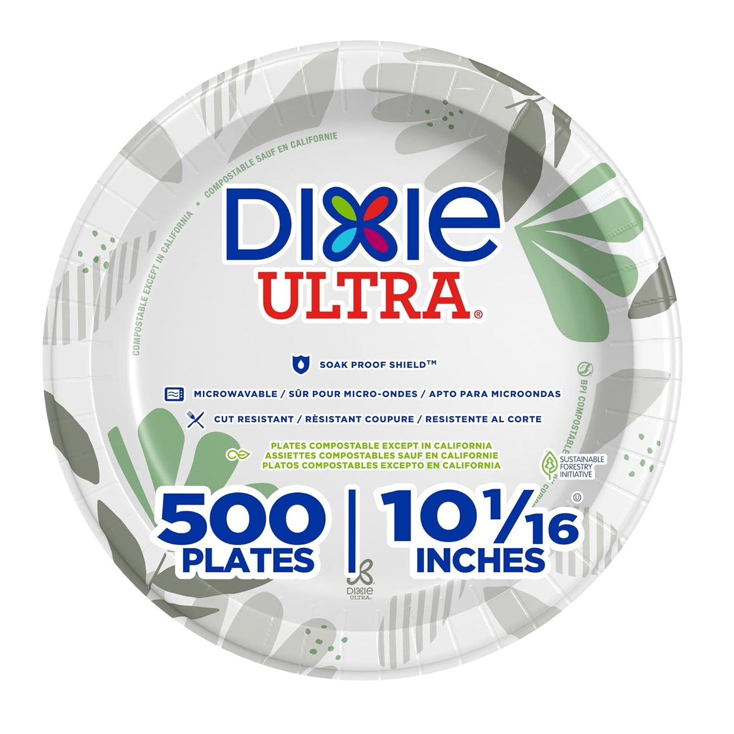 Dixie Ultra 10 Inch Heavy-Weight Paper Plates for All Occasions