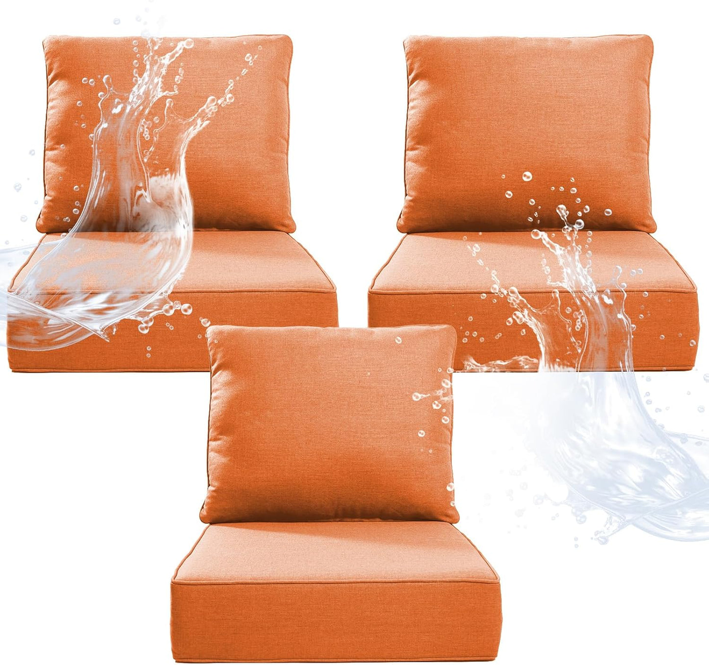 6 Inch Thicker Outdoor Chair Cushion Set for Ultimate Comfort