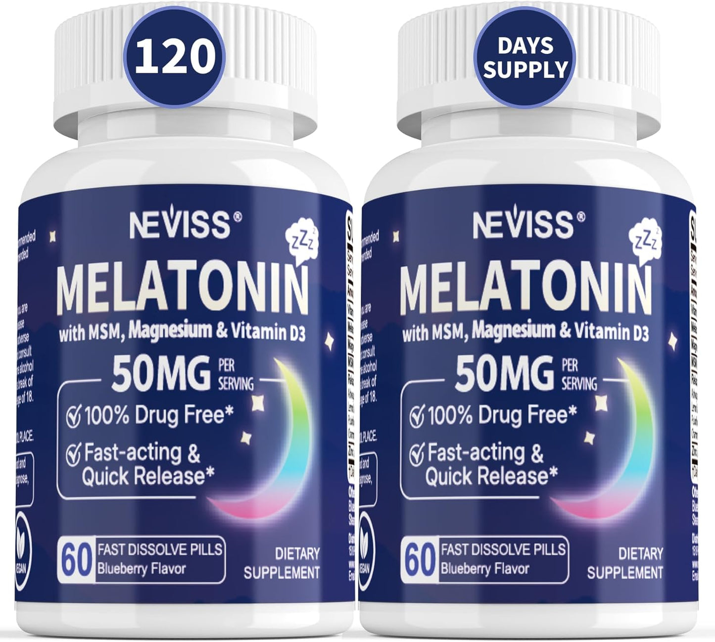 Melatonin 50 mg Extra Strength for Adults - Fast Dissolve Tablets