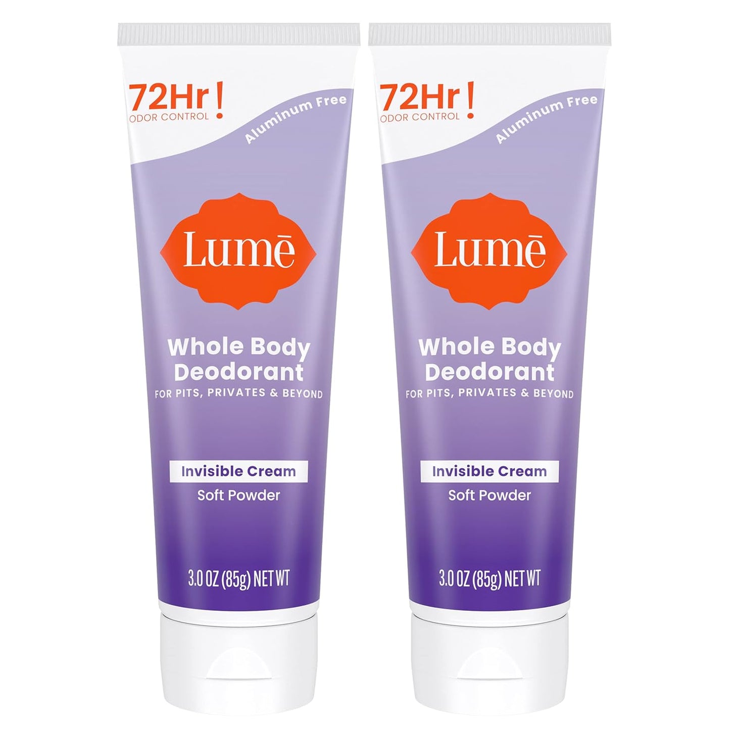 Lume Whole Body Deodorant - Invisible Cream for 72 Hour Odor Control