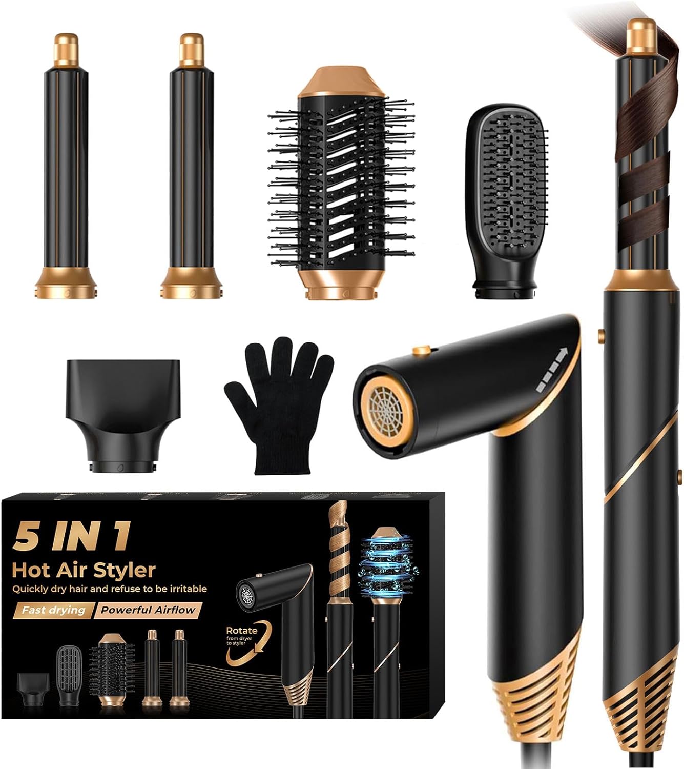5 in 1 Blow Dryer Brush for Women - Versatile Hair Styling Tool