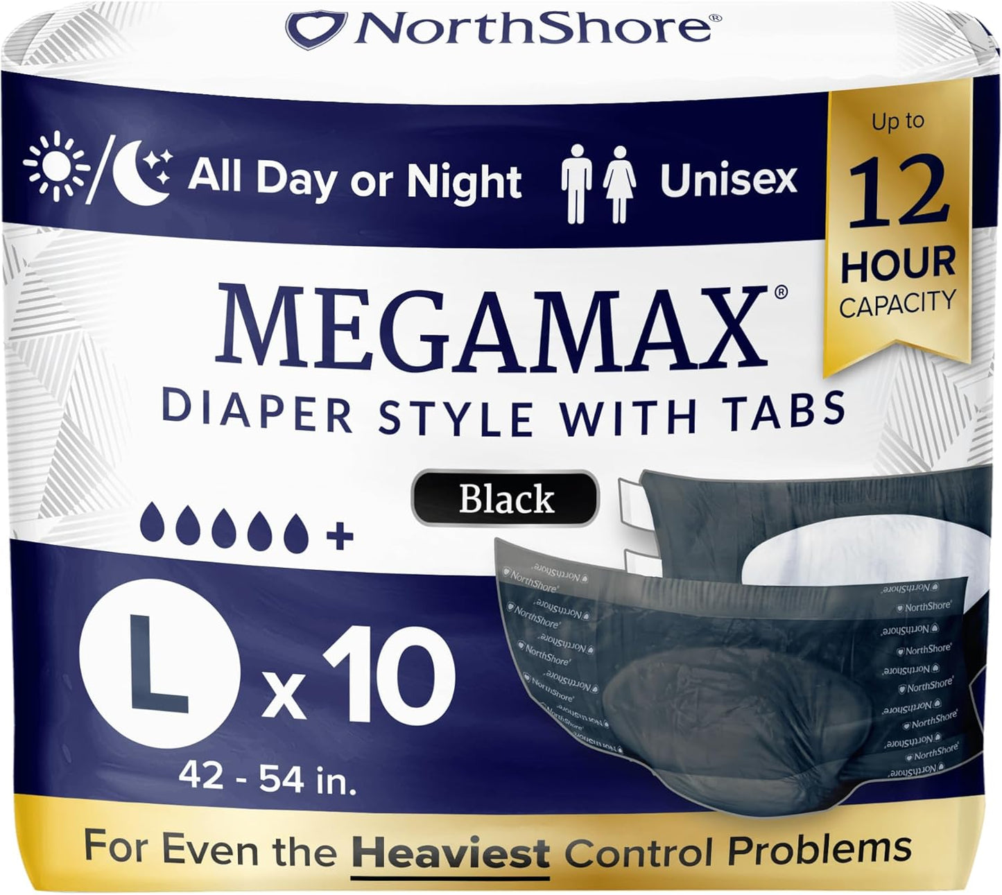 NorthShore MegaMax Adult Overnight Diapers for Ultimate Comfort