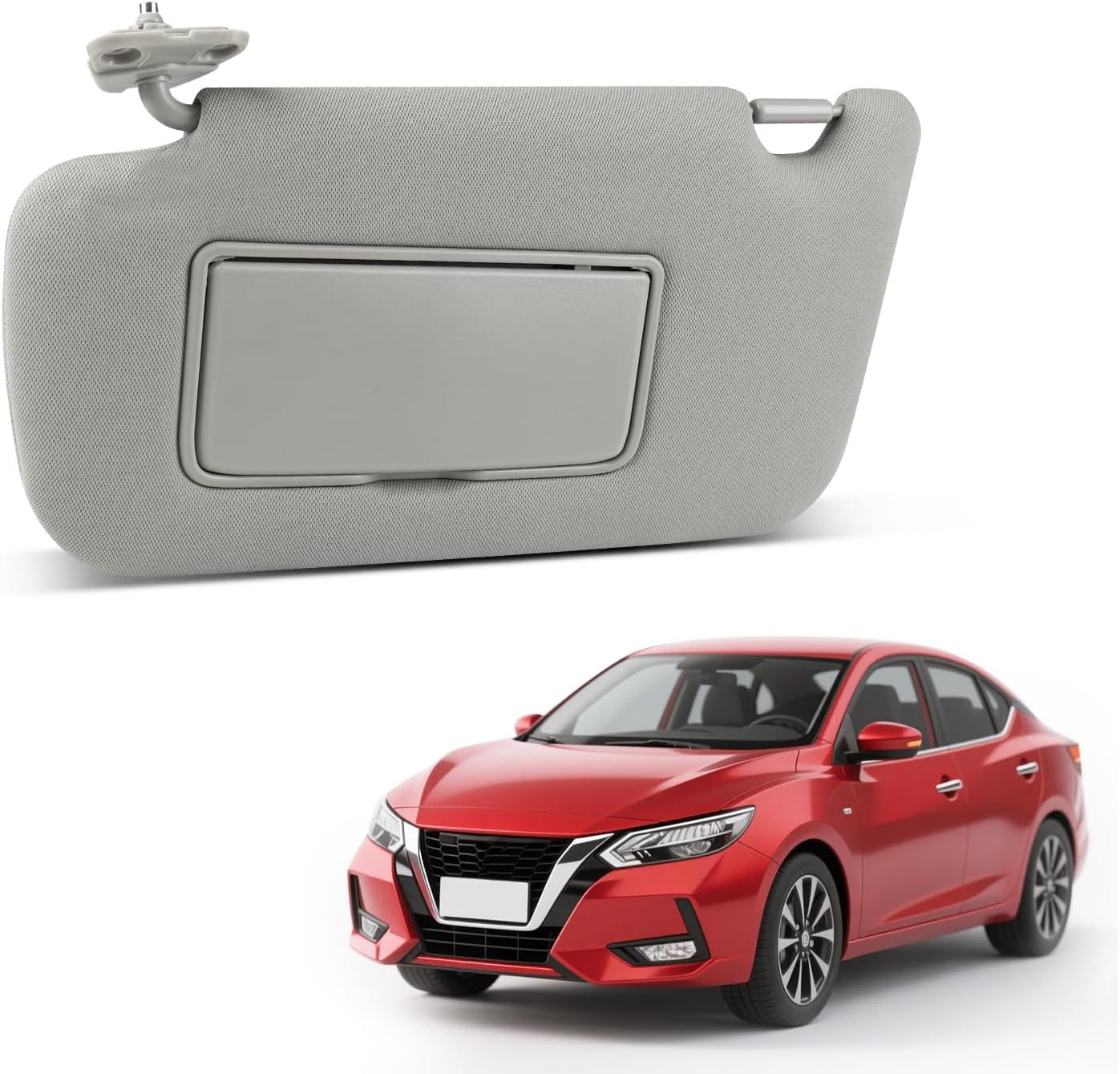 Sun Visor Driver Side for Nissan Sentra 2013-2019, Gray Replacement