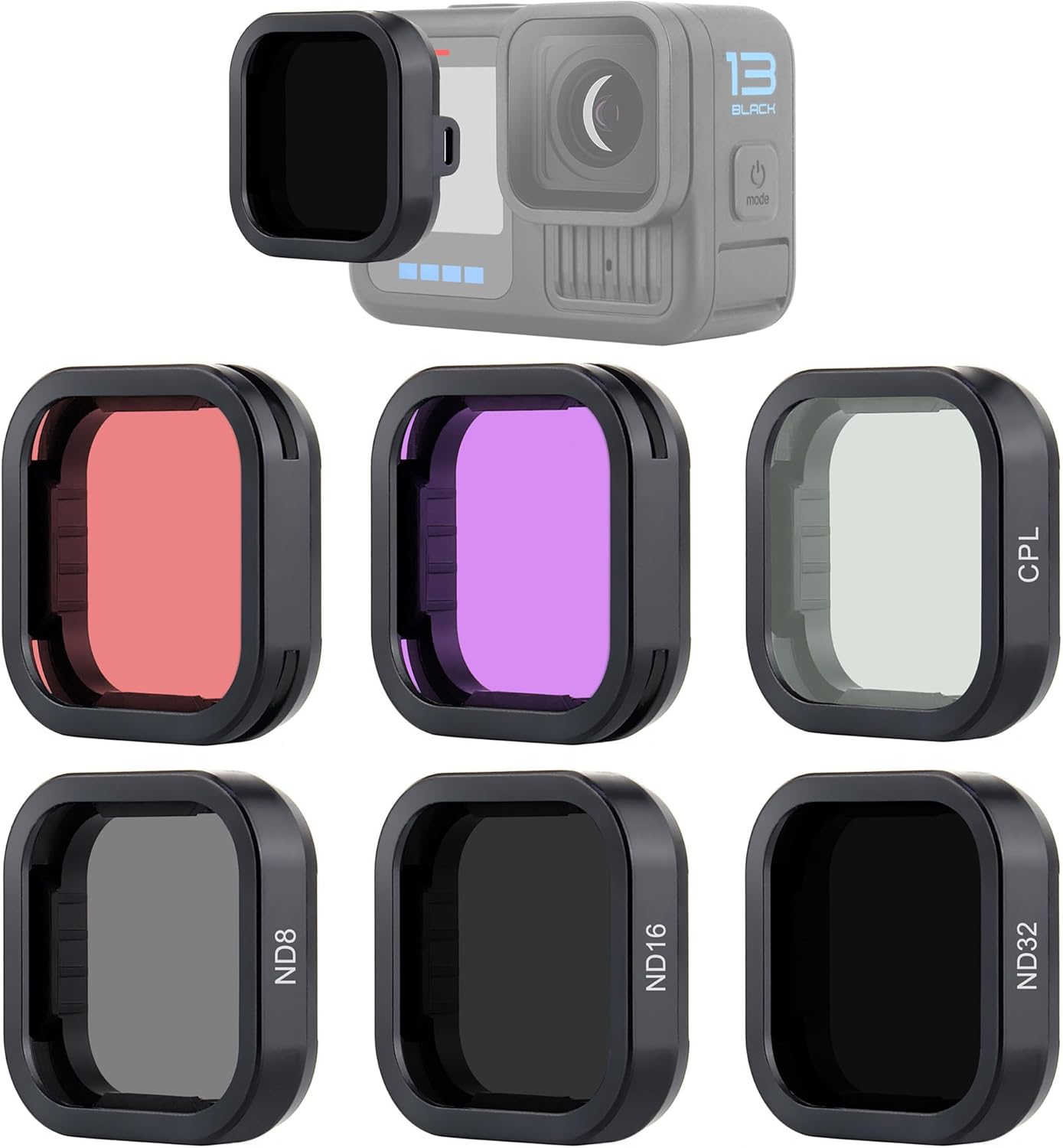 6-Pack ND Filter Set for GoPro 13 - Perfect for Photography