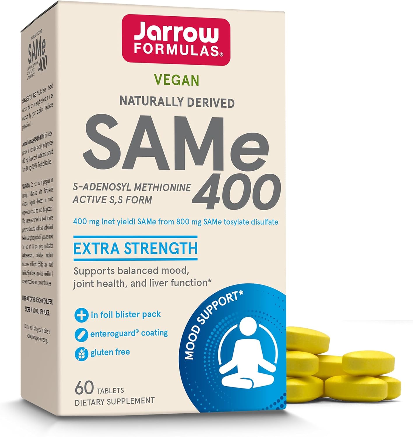 Jarrow Formulas SAMe 400 mg for Joint Health and Mood Support
