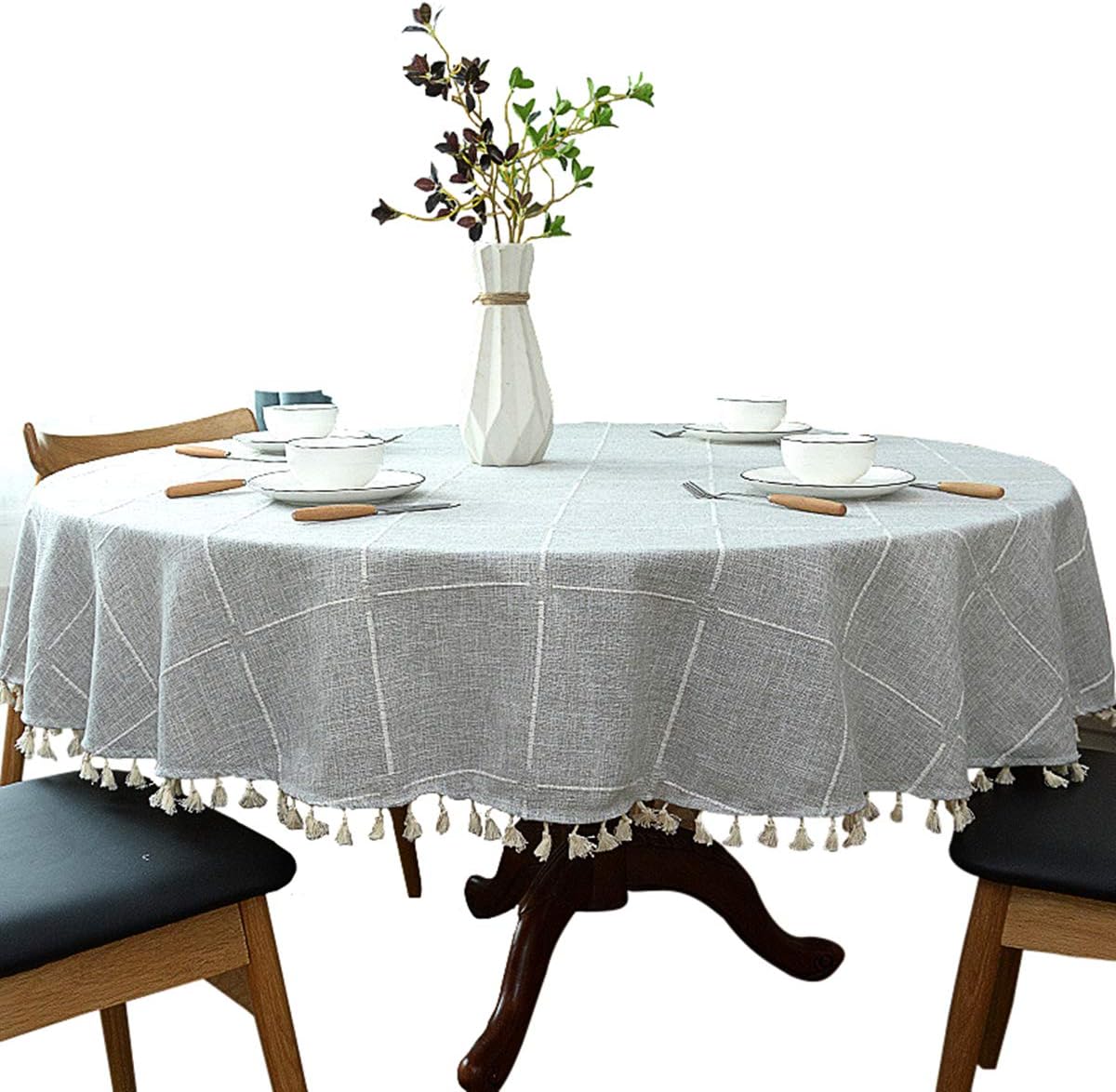 Dimatic Heavy Weight Cotton Linen Tablecloth for Elegant Dining