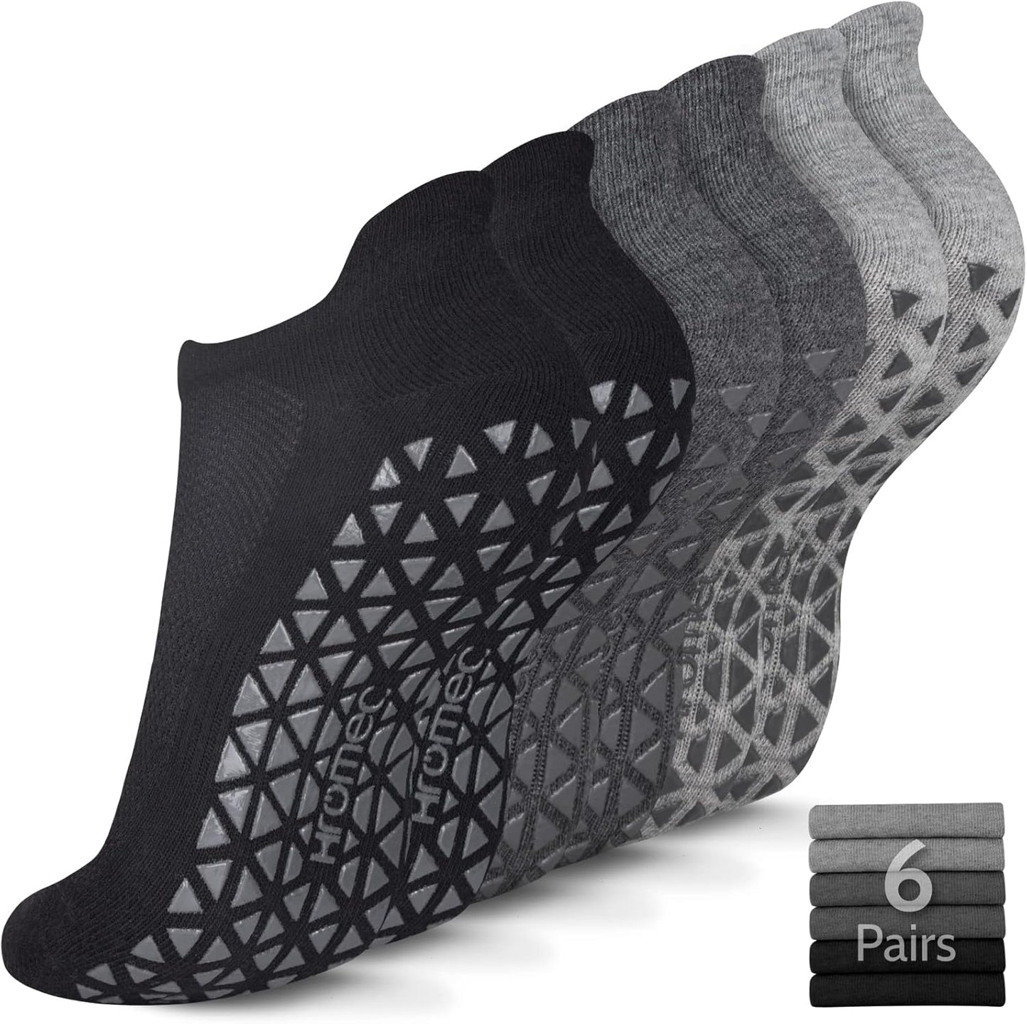 Hromec Non Slip Yoga Socks - Grip for Safety!