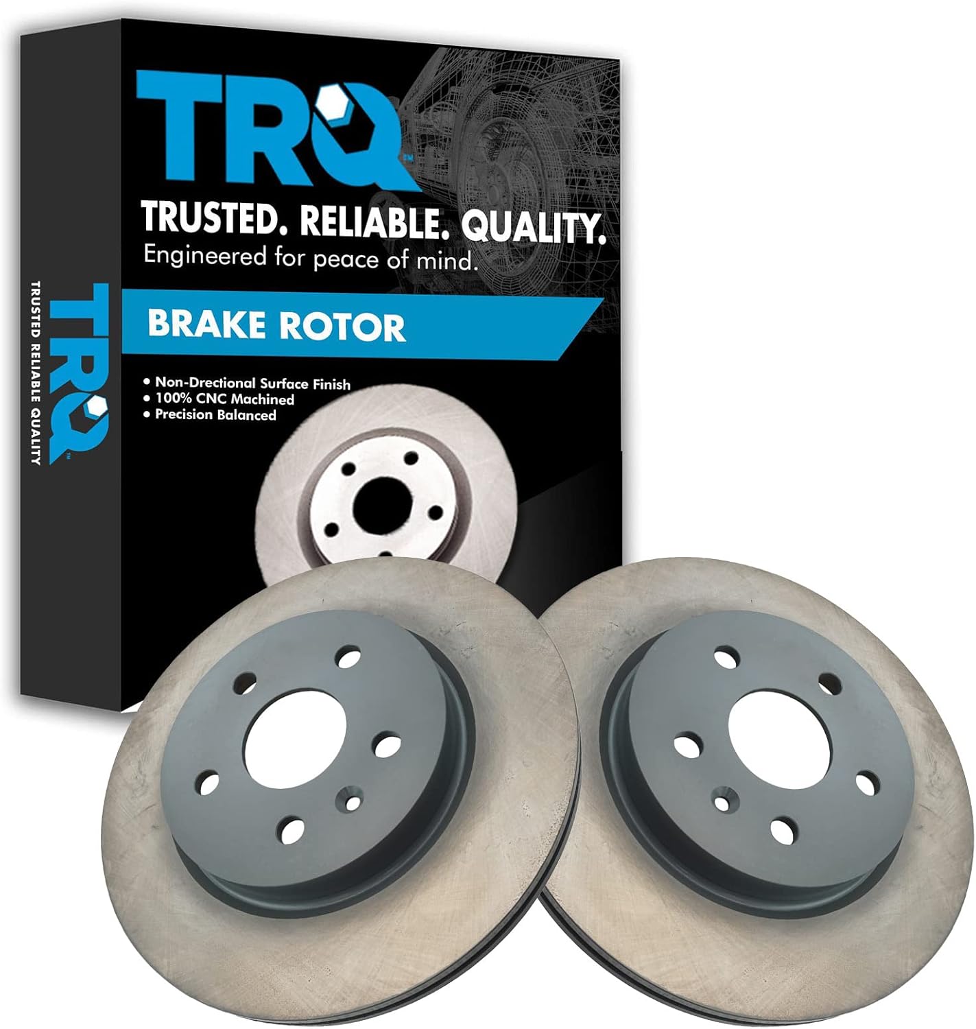 TRQ Rear Disc Brake Rotor Kit for Buick Chevrolet Cadillac