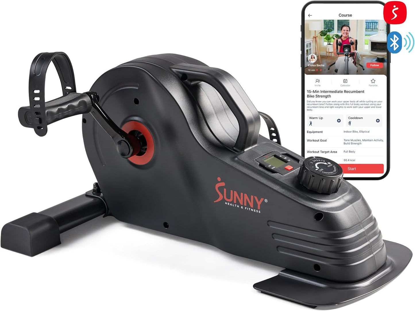 Sunny Health & Fitness Dual Function Under Desk Pedal Exerciser
