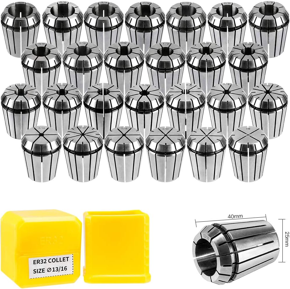 26PCS ER32 Spring Collet Set for CNC Engraving and Milling