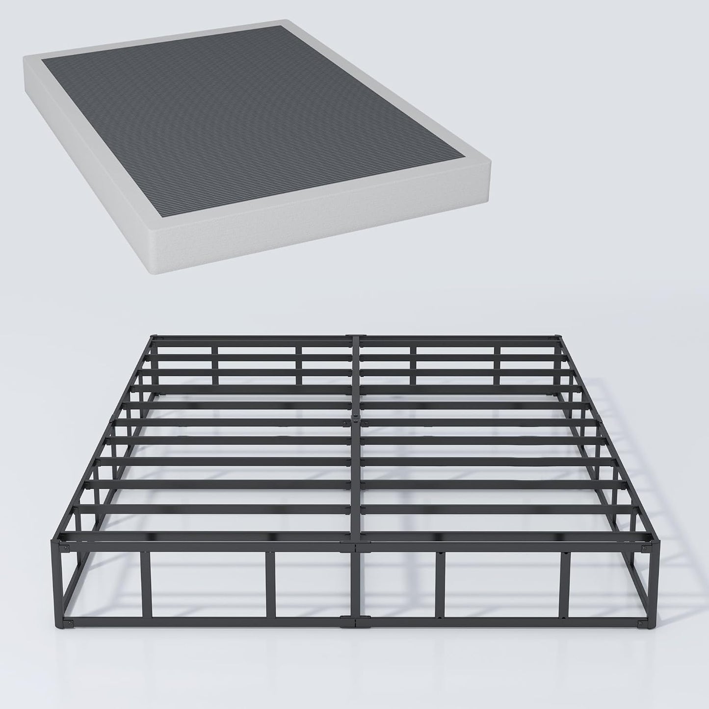 Sturdy 7 Inch High Full Size Box Spring for Heavy Duty Support